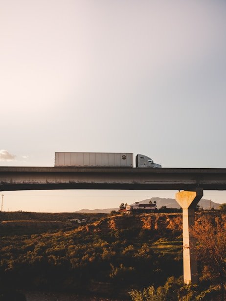 Logistics and freight truck